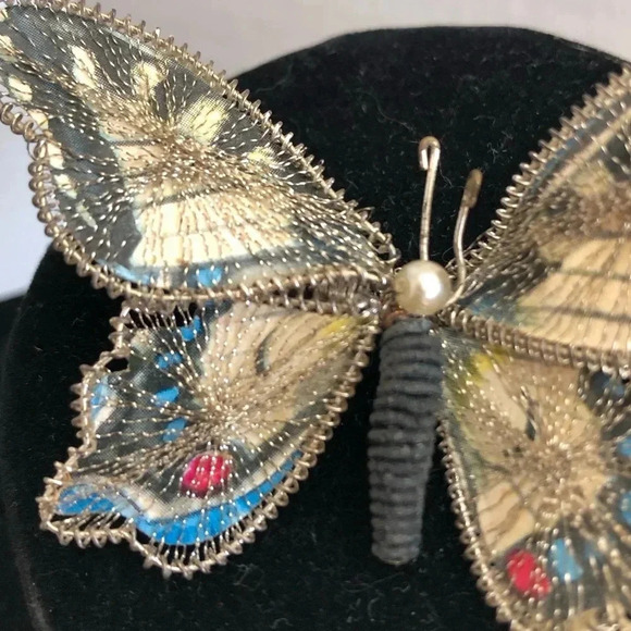 Vtg West Germany Handmade Butterfly Brooch - Picture 3 of 9